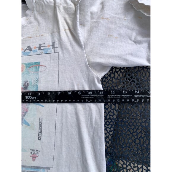 Vtg Very Rare 1991 Michael Jordan Chicago Bulls Skybox Card shirt L by Salem - Picture 7 of 10